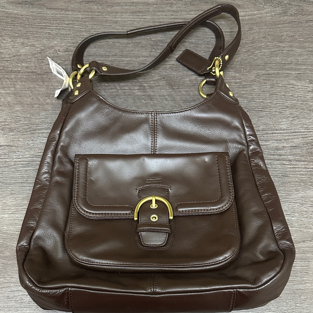 Coach Chocolate Leather Shoulder Bag